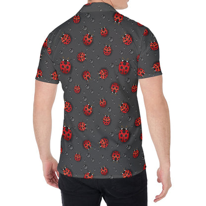 Little Ladybird Pattern Print Men's Shirt