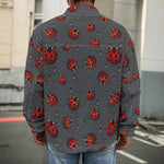 Little Ladybird Pattern Print Men's Shirt Jacket