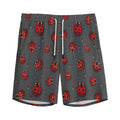 Little Ladybird Pattern Print Men's Athletic Shorts
