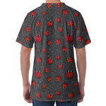 Little Ladybird Pattern Print Men's Velvet T-Shirt