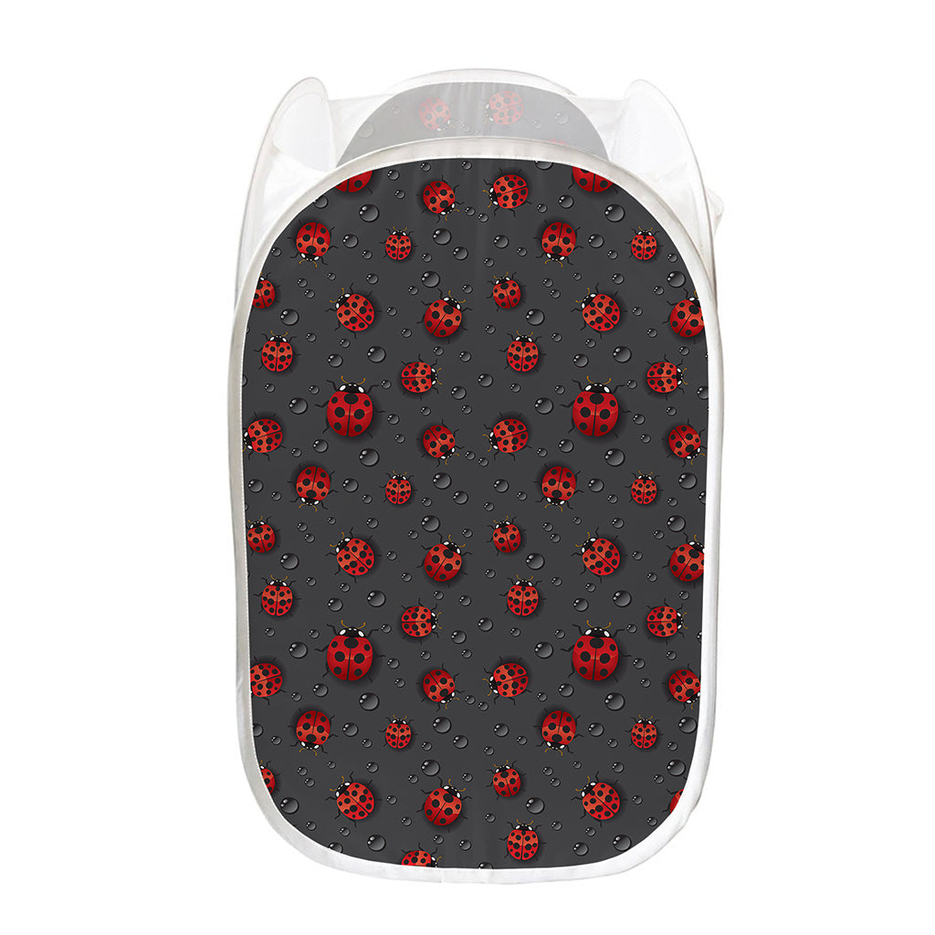 Little Ladybird Pattern Print Mesh Laundry Hamper