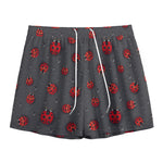 Little Ladybird Pattern Print Mesh Shorts