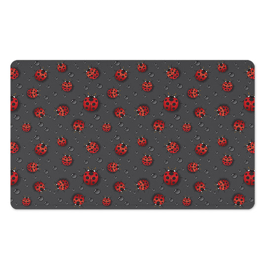 Little Ladybird Pattern Print Polyester Doormat