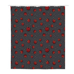 Little Ladybird Pattern Print Polyester Shower Curtain