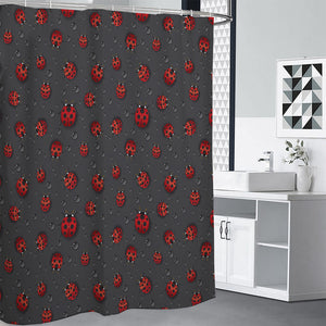 Little Ladybird Pattern Print Premium Shower Curtain