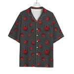 Little Ladybird Pattern Print Rayon Hawaiian Shirt