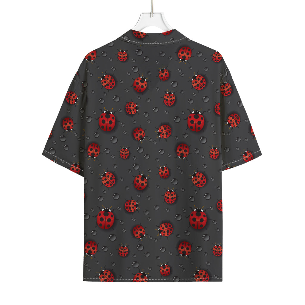 Little Ladybird Pattern Print Rayon Hawaiian Shirt