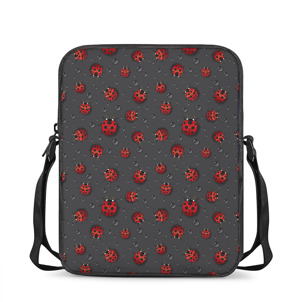 Little Ladybird Pattern Print Rectangular Crossbody Bag