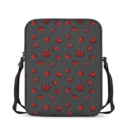 Little Ladybird Pattern Print Rectangular Crossbody Bag