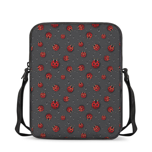 Little Ladybird Pattern Print Rectangular Crossbody Bag