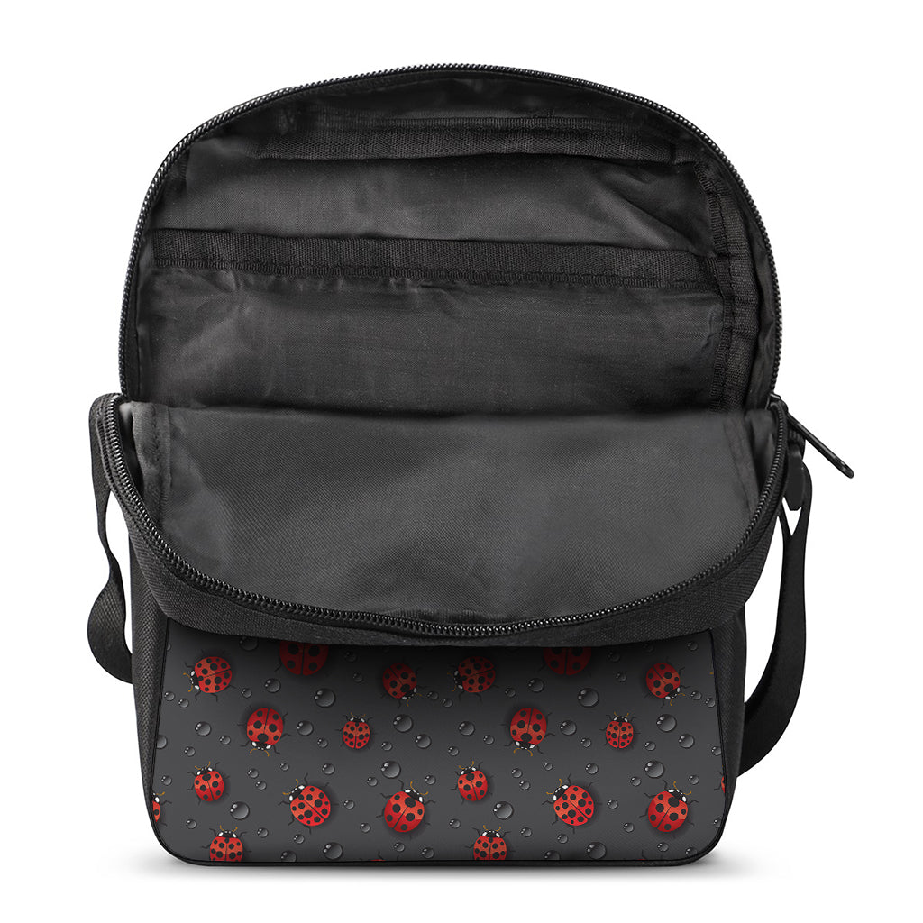 Little Ladybird Pattern Print Rectangular Crossbody Bag