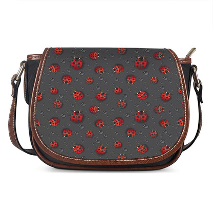 Little Ladybird Pattern Print Saddle Bag