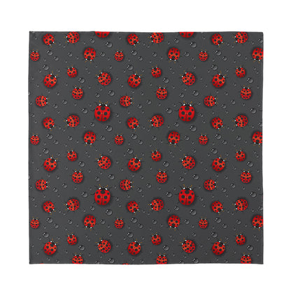 Little Ladybird Pattern Print Silk Bandana