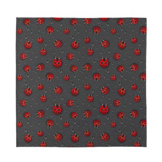 Little Ladybird Pattern Print Silk Bandana