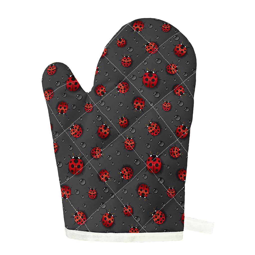 Little Ladybird Pattern Print Single Oven Mitt