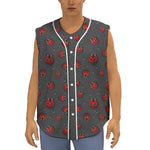 Little Ladybird Pattern Print Sleeveless Baseball Jersey