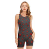 Little Ladybird Pattern Print Sleeveless One Piece Swimsuit