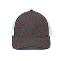 Little Ladybird Pattern Print White Mesh Trucker Hat