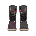 Little Ladybird Pattern Print Winter Boots