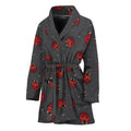 Little Ladybird Pattern Print Women's Bathrobe