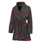 Little Ladybird Pattern Print Women's Bathrobe