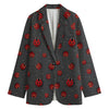 Little Ladybird Pattern Print Women's Cotton Blazer