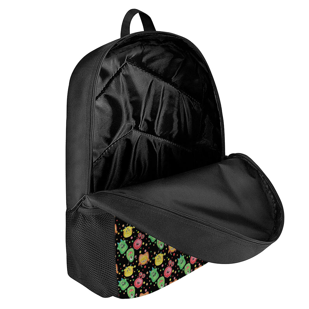 Little Monster Pattern Print 17 Inch Backpack