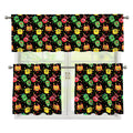 Little Monster Pattern Print 3 Piece Kitchen Curtains