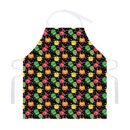 Little Monster Pattern Print Adjustable Apron