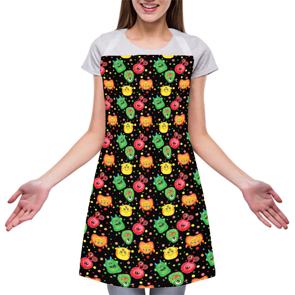 Little Monster Pattern Print Adjustable Apron