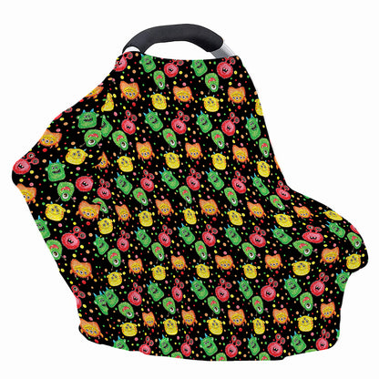 Little Monster Pattern Print Baby Seat Cover