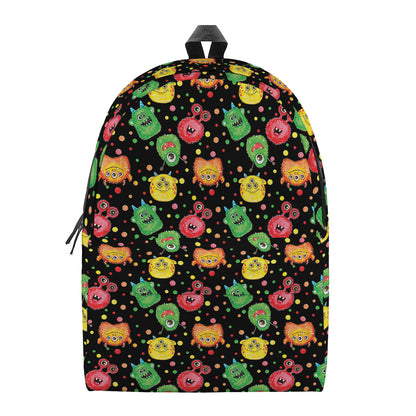Little Monster Pattern Print Backpack