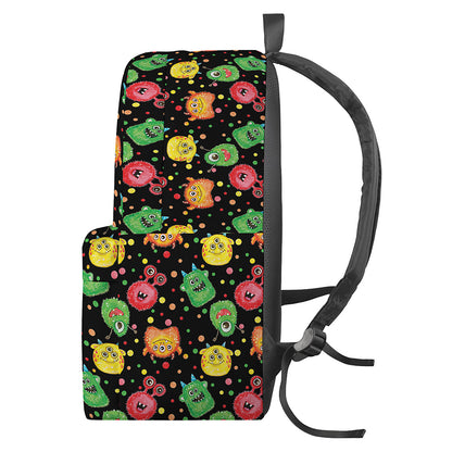 Little Monster Pattern Print Backpack