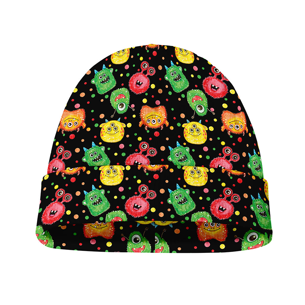 Little Monster Pattern Print Beanie