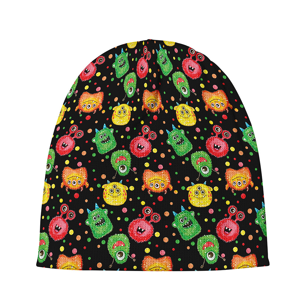 Little Monster Pattern Print Beanie