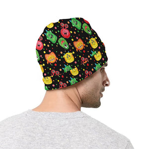 Little Monster Pattern Print Beanie