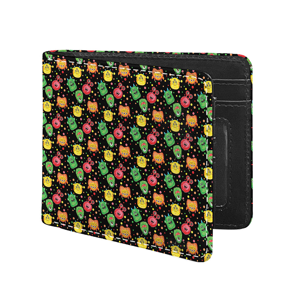 Little Monster Pattern Print Bifold Wallet