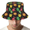 Little Monster Pattern Print Bucket Hat