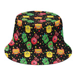 Little Monster Pattern Print Bucket Hat