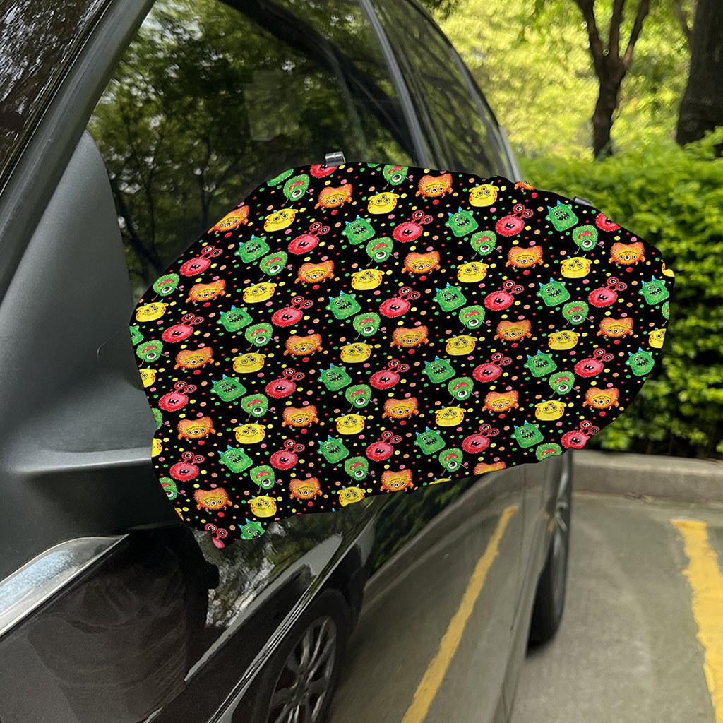 Little Monster Pattern Print Car Side Mirror Covers
