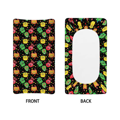 Little Monster Pattern Print Changing Pad Cover