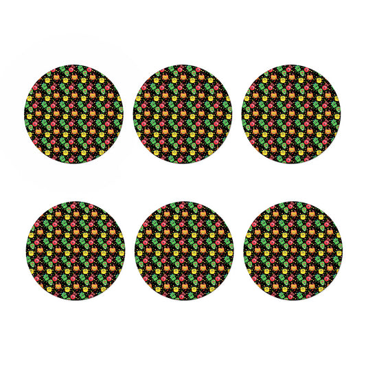 Little Monster Pattern Print Coaster Set