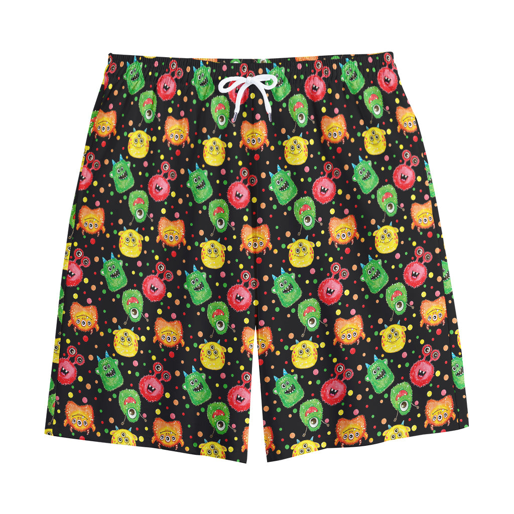 Little Monster Pattern Print Cotton Shorts