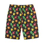 Little Monster Pattern Print Cotton Shorts