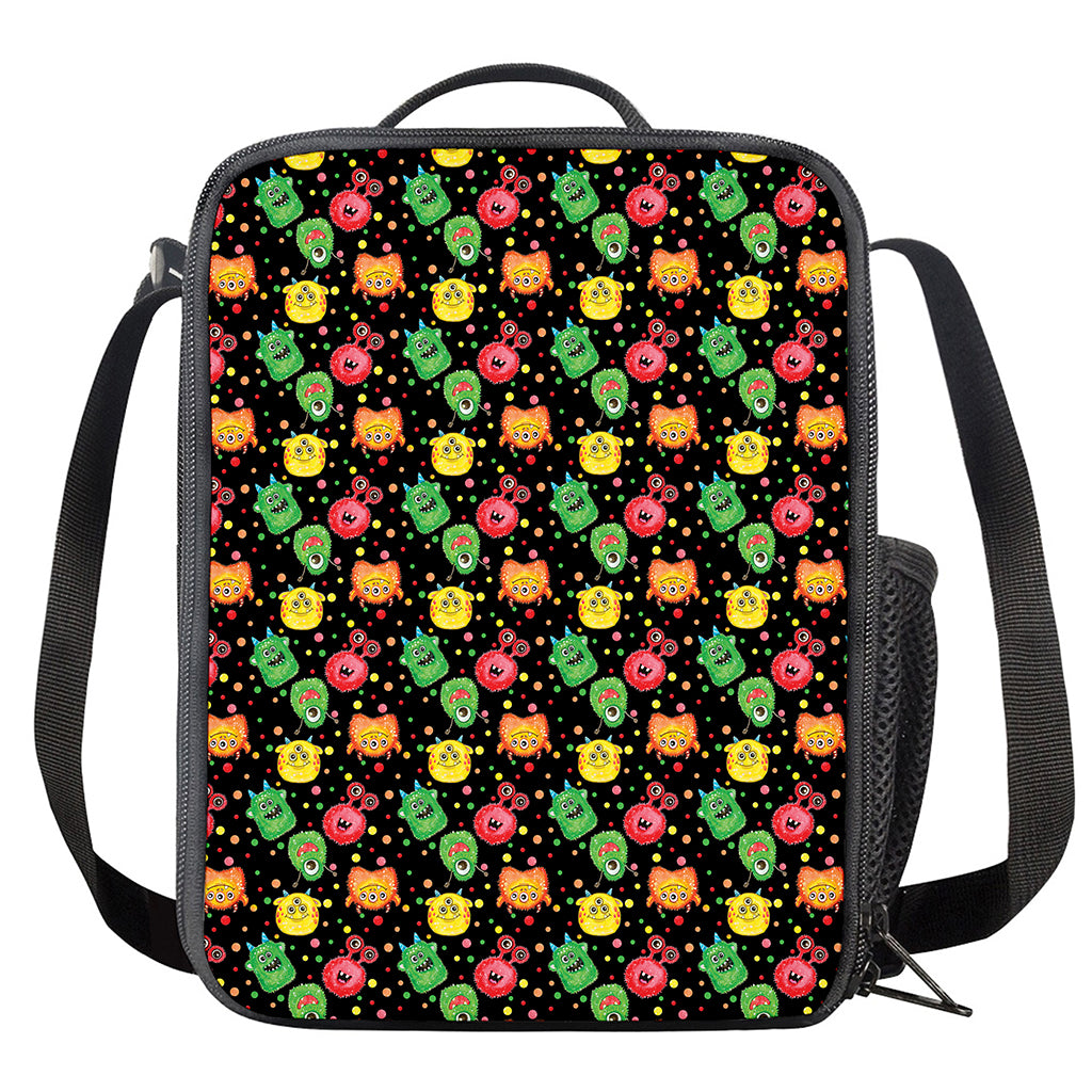 Little Monster Pattern Print Crossbody Lunch Bag