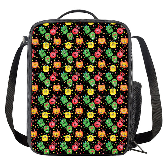 Little Monster Pattern Print Crossbody Lunch Bag