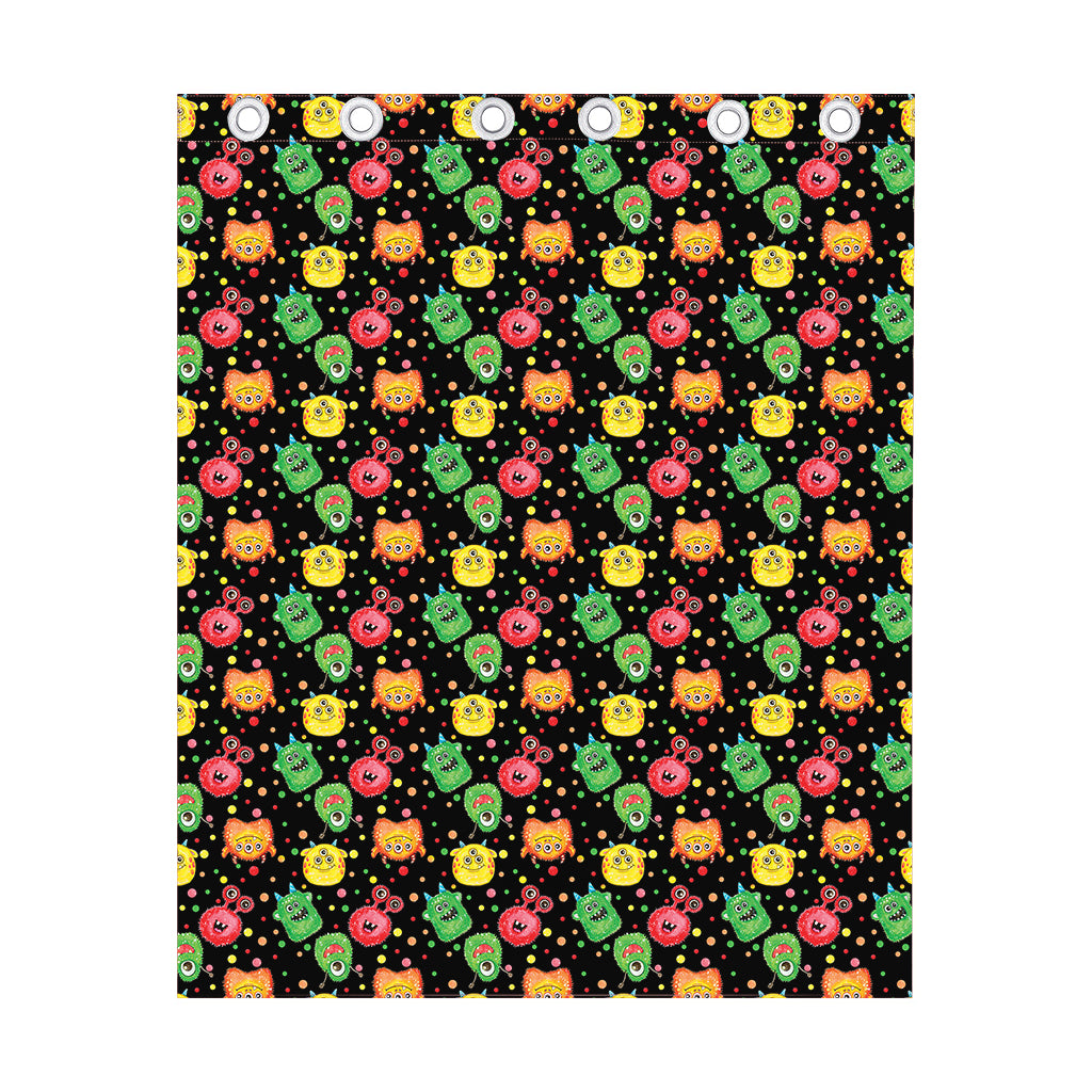 Little Monster Pattern Print Curtain