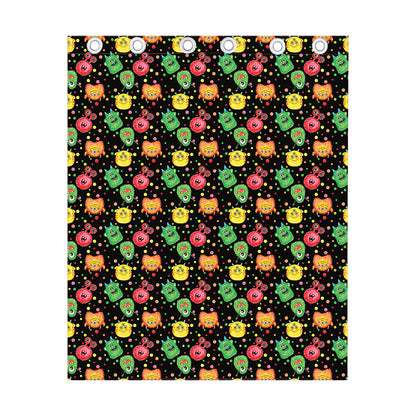 Little Monster Pattern Print Curtain