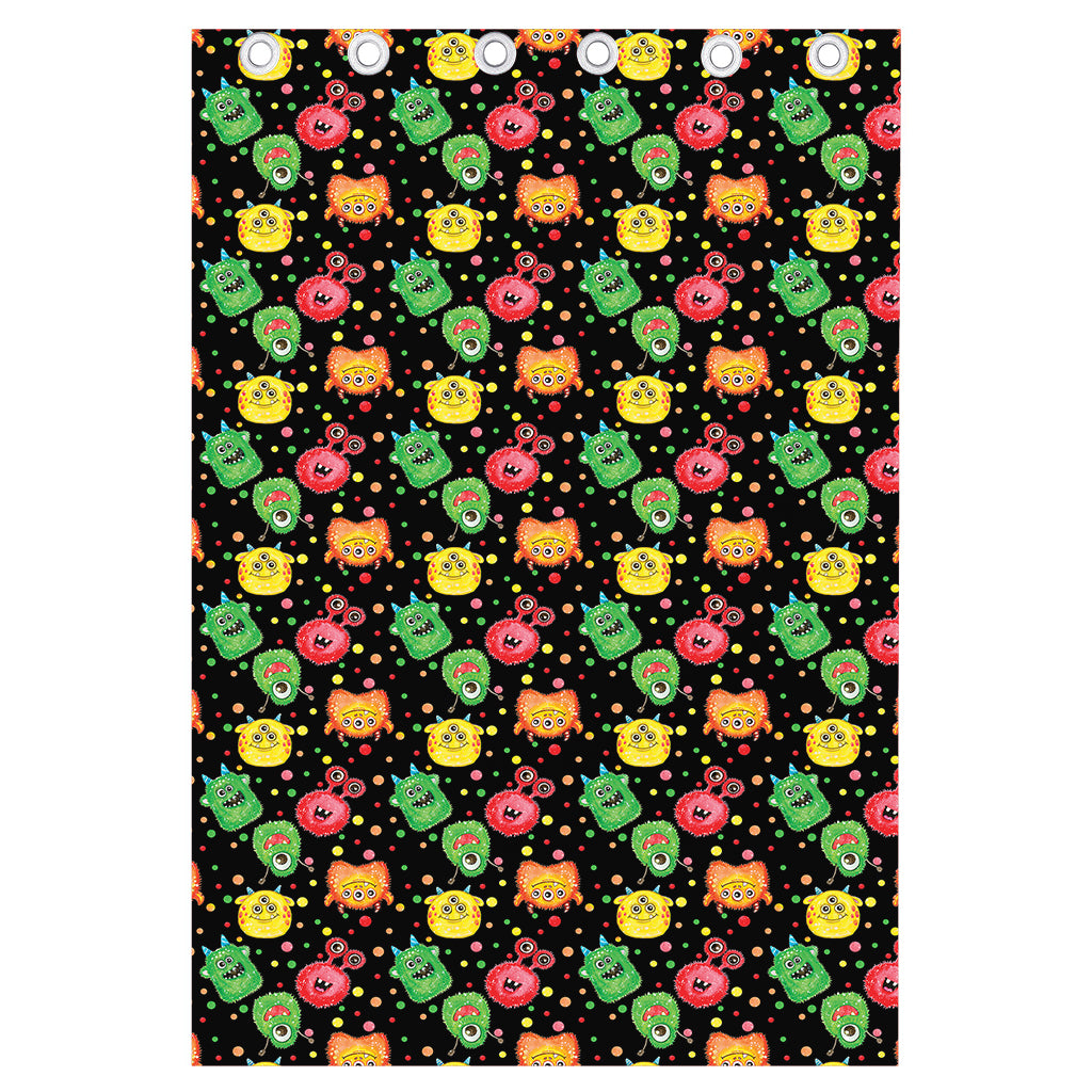 Little Monster Pattern Print Curtain