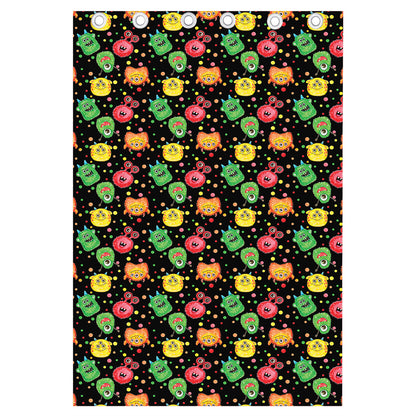 Little Monster Pattern Print Curtain
